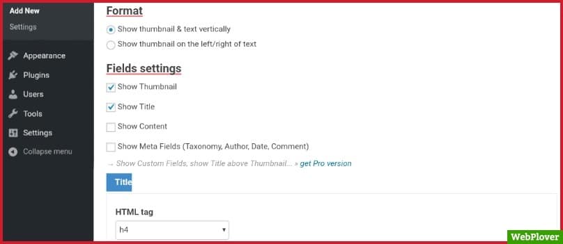 display wordpress posts in grid layout