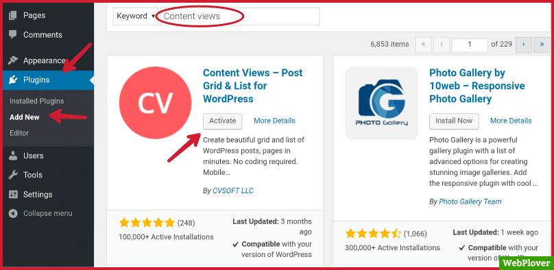 display wordpress posts in grid layout