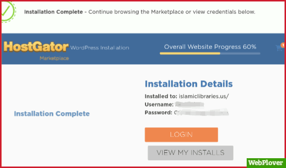 Install WordPress On HostGator