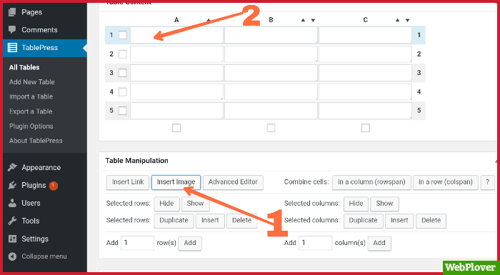 create table in WordPress