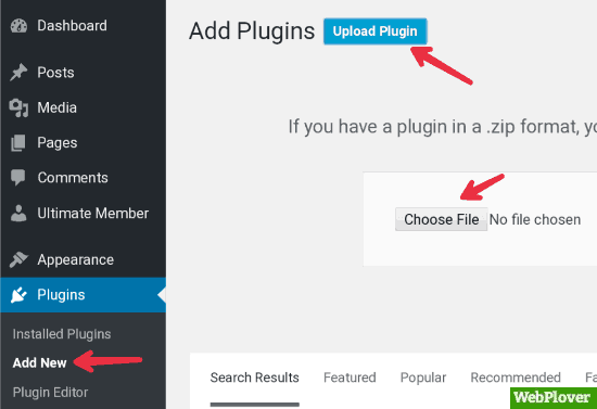 Upload WordPress Plugin