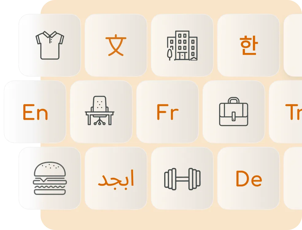 main features multi language logos lg - WebPlover Services