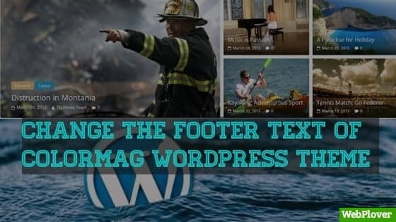 How To Change The Footer Copyright Text Of ColorMag WordPress Theme