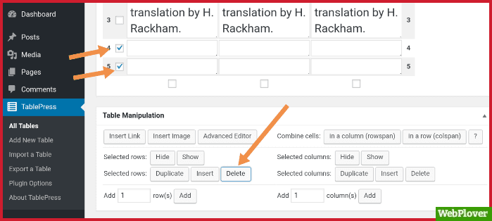 create table in WordPress