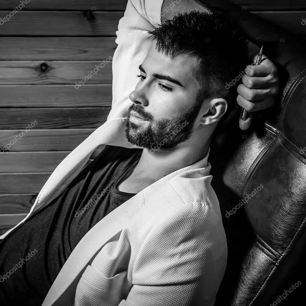 depositphotos 110365274 stock photo handsome men indoor black white - WebPlover