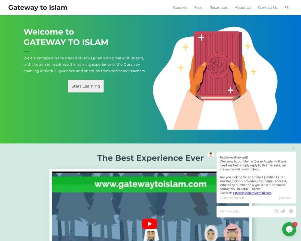 Gateway to Islam Project made by WebPlover