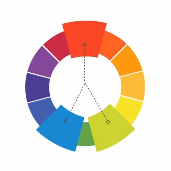 split-Complementary color 