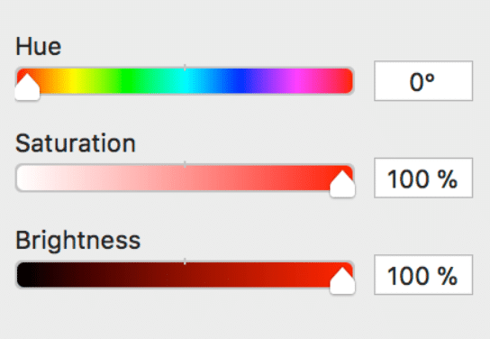 hue saturation brightness